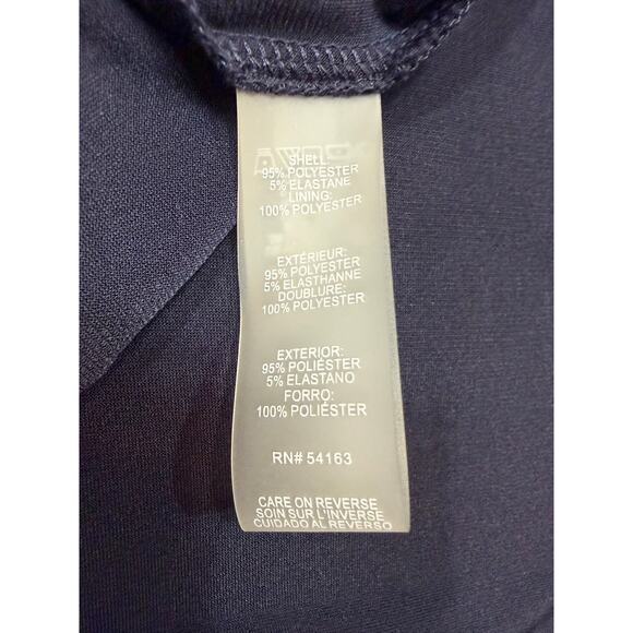 Tommy Hilfiger Navy Dress Plunging Neckline comfy long sleeveless Sz 10 A544 - Picture 7 of 7